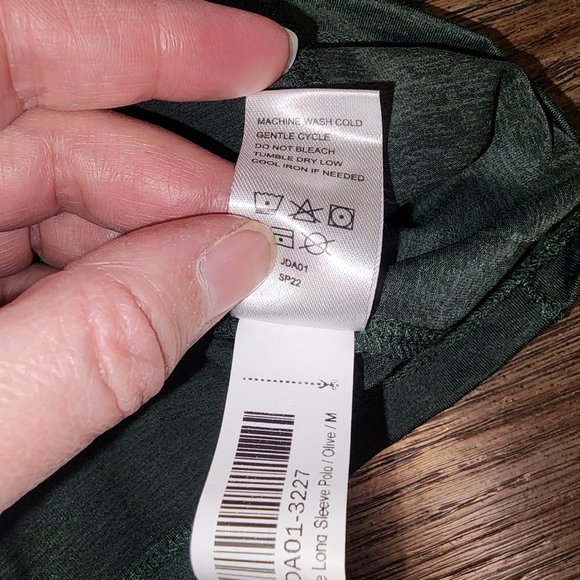 Quince Men’s Flowknit Ultra-Soft Performance Long Sleeve Polo NWT Green Med - Picture 6 of 7